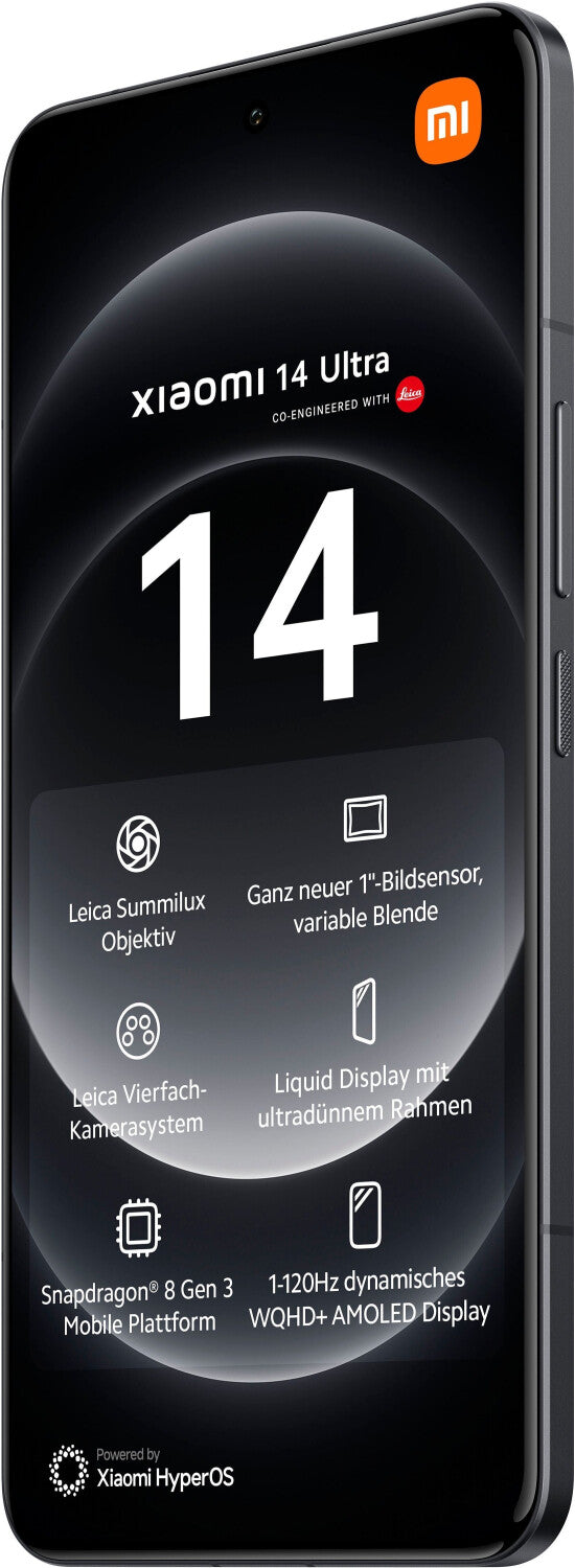 Xiaomi 14 Ultra Schwarz - High-End-Smartphone mit Leica-Kamera, 6,73 Xiaomi 14 Ultra Schwarz - High-End-Smartphone mit Leica-Kamera, 6,73